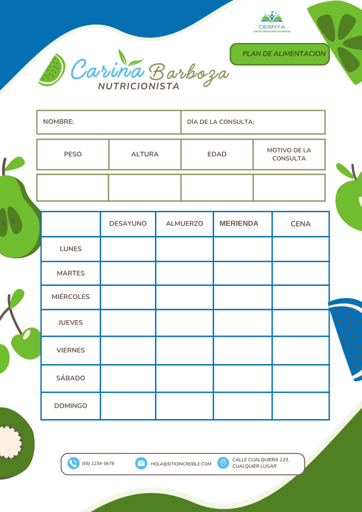 Plan de Alimentación